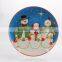 Cheap christmas snowman decorative plates ceramic dishes