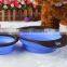 100% food grade silicone collapsible salad pet bowls