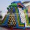 Coconut trees Double inflatable dry slide for amusement climbing mountain