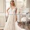 VDN53 Generous Hand Made LAce Appliqued Backless Bridal Gown 2016 Spring Style Cap Sleeve Boho Beach Wedding Dress Vestido