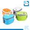 304 Double-layer Rectangle Stainless Steel Metal Lunch Box Food Container