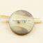 semi transparent resin hole fancy button with black round shape