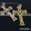 Retro stylish white copper cute crystal cross rhinestone pendant