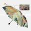 New Oil Painting Romantic Three-folding Classic Super Anti-UV Sun Rain Umbrella