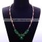 <<<2016 Fashion European style personality women jewelry set green crystal necklace earring set/