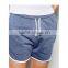 Fashion summer shorts for men jersey shorts with piping in bule