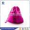 Promotional printed microfiber cosmetic pouch with drawstring