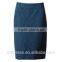 2015 new design 100% wool Classic blue skirt suit women office uniform style