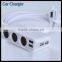 3-Socket Cigarette Lighter Outlet Splitter Mini 4 Usb Port For Mobile Car Charger