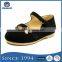 2016 Spring Arrival Pure Black Suede Girls Flat Princess Shoes
