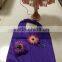 flower shape foldable bag,pink purple color folded bag,pocket foldable tote bags