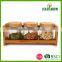 Airtight Glass Canister /mason Jar Set With Rotatable Bamboo Rack