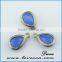 Hot sell Beautiful various shape+color silver frame glass gemstone pendant