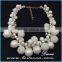 New fashion classy bohemian bib collar exaggerate pearl chain bib necklace