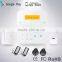 Smart touch keypad 30 wireless zones+4 hardwired zones a9 gsm alarm system pir