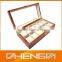 Best Sell factory custom made brown leather watch storage boxes with Pen (ZDS-F297)