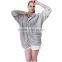 2015 New Designer Women Two-Tone Snuggle Fleece Plus Size Hooded Cardigan For Ladies