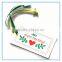 die cut paper hang tag leaf shape with string rope