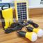 6W solar panel portable mini camping solar pv energy lighting system with LED bulbs