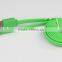 Colorful flat usb cable male to micro 5PIN