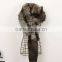 new style fashion real silver fox fur long scarf 1323