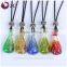 2016 wholesale simple ladies aromatherapy essential oil diffuser glass bottle pendant necklace