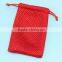 Wholesale Red Leno Raschel Washing Poly Net Drawstring Mesh Soap Bag
