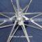Promotional small pocket light aluminum manual open close strong mini windproof 3 fold umbrella