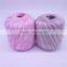 100% polyester yarn hand knitting yarn in ball dyed polyester yarn