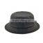 short brim designer wholesale black leather blank bucket hat