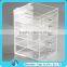Deluxe Diamond Handle Clear Acrylic Makeup Organizer 5 6 7 Drawer Kardashian-style Storage Box Cube Case w Flip Top Quality