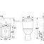 Nice design for two piece dual flush ceramic toilet