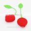 Wholesale strawberry fruit silicone tea infusers /silicone strawberry tea infuser with lid