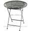 Wrought iron patio table antique black color