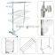 Clothes Airer Drying Rack Extra Large Deluxe 3 Tier Clothes Drying Rail (20M Hanging Space) White and Orange Folding hangers Fla