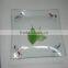 Flow and leaf printing square glass plate