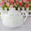 Plain White Porcelain Teapot,ceramic Teapot With Embossing Design
