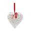 Handmade Large White Woven Wicker Heart for home decoration