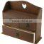 Cholcate color Decorative Jewelry Box Wood With Drawers
