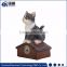 Garden animal ornament resin cat craft with shadow control