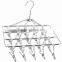stainless steel clothes hanger with 20 clips