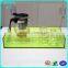 Chinese Manufacture Custom Made Purple Cube Plastic Acrylic Tea Serving Tray