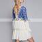 New Fashion Designer One Piece Wedding Party Mini Dress Deep V Beaded Embroidery Dress HSD7859