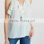2016 Fashion Flowy Ruffle Tie Back Tank HST8029