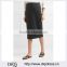 Wholesale Women Apparel Office Below-knee Length Black Stretch-jersey Midi Skirt(DQE0382SK)