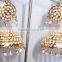 JADAU GOLD PLATED Dangler JHUMKA TEMPLE EARRINGS real look