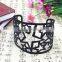 Personality high quality iron stars hollow black bangle jewelry manufacture