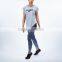 Loose Fit Ladies Workout T Shirt Rolled Short Sleeve Curved Hem T Shirt Round Bottom Fitness T Shirt