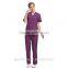 Juqian 2016 Quality Hot Purple V Neck Summer Hospital Housekeeping Staff Uniforms