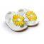 sum flower cute baby shoes, soft feel high quality PU leather baby sandals